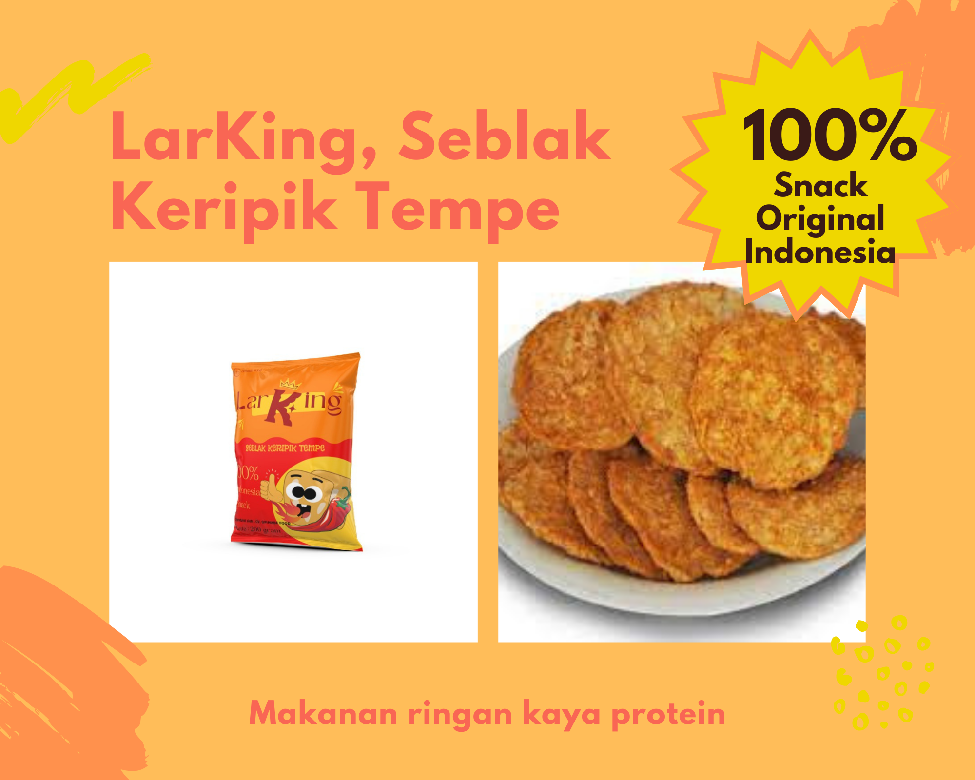 100% Snack Original Indonesia, Seblak Keripik Tempe Menjadi Produk Makanan Ringan Terbaru Yang Akan Dirilis oleh CV. OPIMABE FOOD